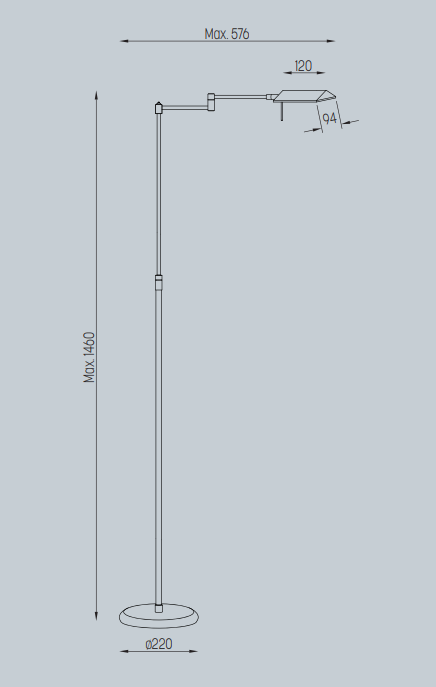 Lupia Licht LED-Stehleuchte LISEUSE schwarz, 2810-1-55