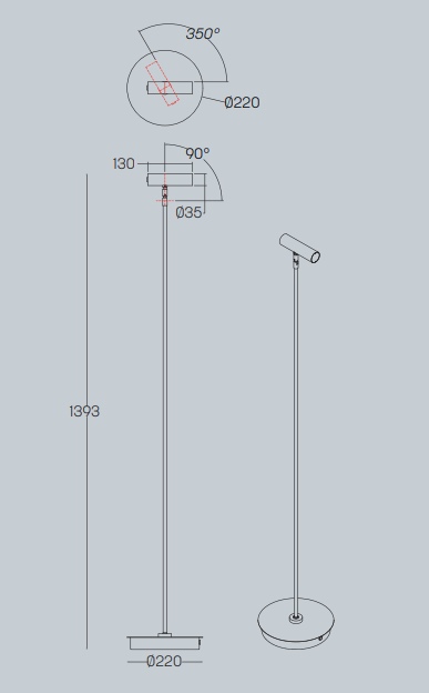 Lupia Licht LED-Stehleuchte CRANE weiß, 2901-1-8