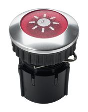 Grothe PROTACT 101 LED Klingeltaster alu EV1/Kunststoff Rot, max.24V~/=, 63022