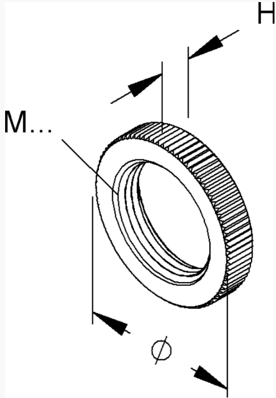 Kleinhuis Kordelmutter M13x1, 345M