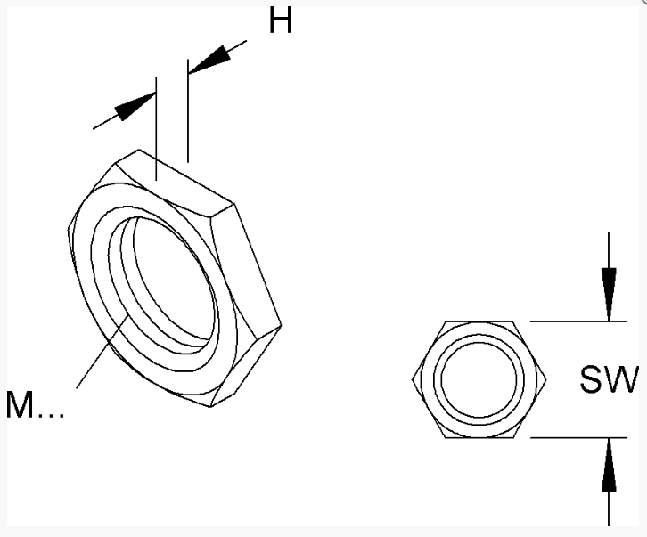 Kleinhuis Sechskantmutter M13x1 16, 348M