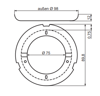 Vossloh Baldachin weiß 130x25mm, 990264