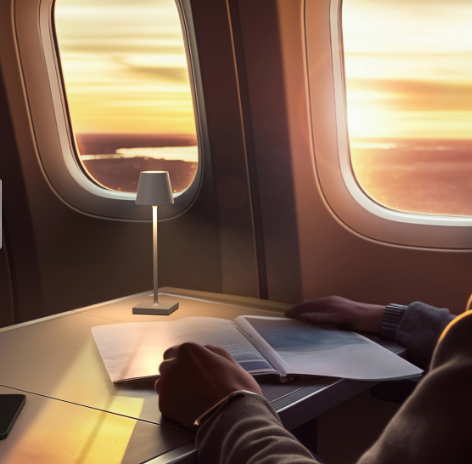 SIGOR LED-Akku-Tischleuchte Nuindie pocket 21 nebelgrau, 4543801