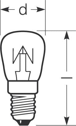 Radium Birnenlampe 15W klar für erhöhte Temperaturen bis 300°C (Backofen), Sockel E14, 19119444