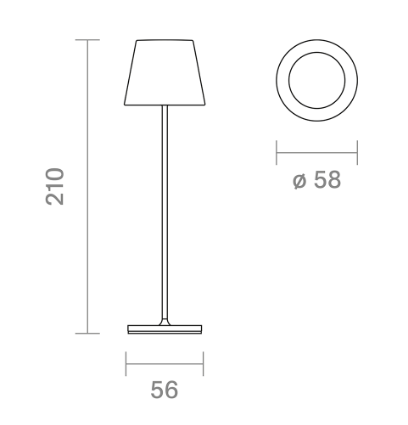 SIGOR LED-Akku-Tischleuchte Nuindie pocket 21 feuerrot,4543601