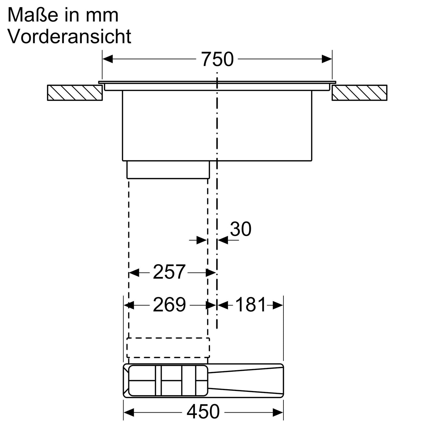 Siemens Induktions-Kochfeld mit Dunstabzug IQ500 autark, ED851HQ26M