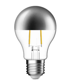 Megaman LED Filament Kopfspiegel Silber, 5,4W, Ersatz ca. 34W, 380 Lumen, 2700 Kelvin, E27