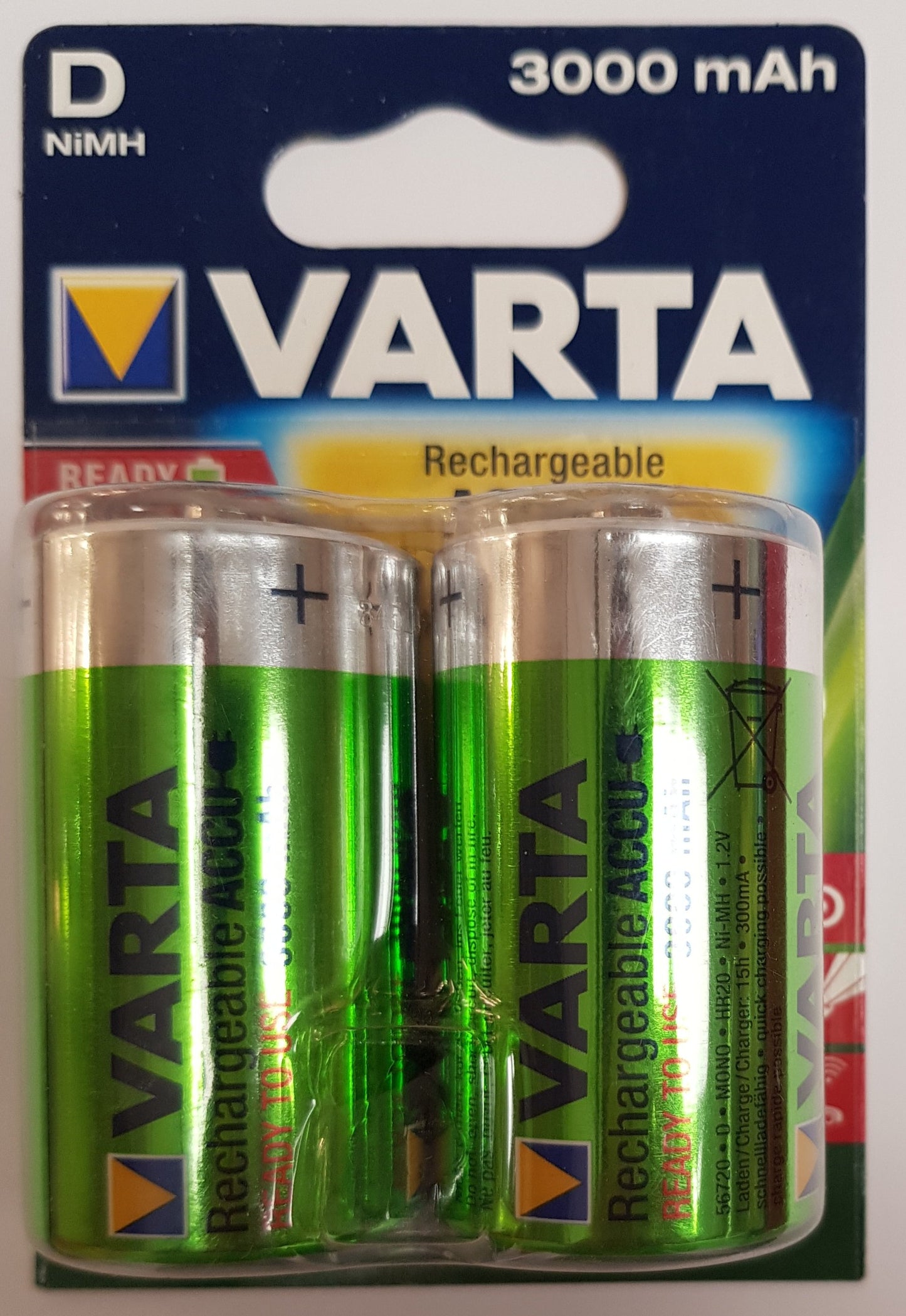 VARTA Mono 56720 Rechargeable ACCU 3000 mAh 1,2V D READY TO USE