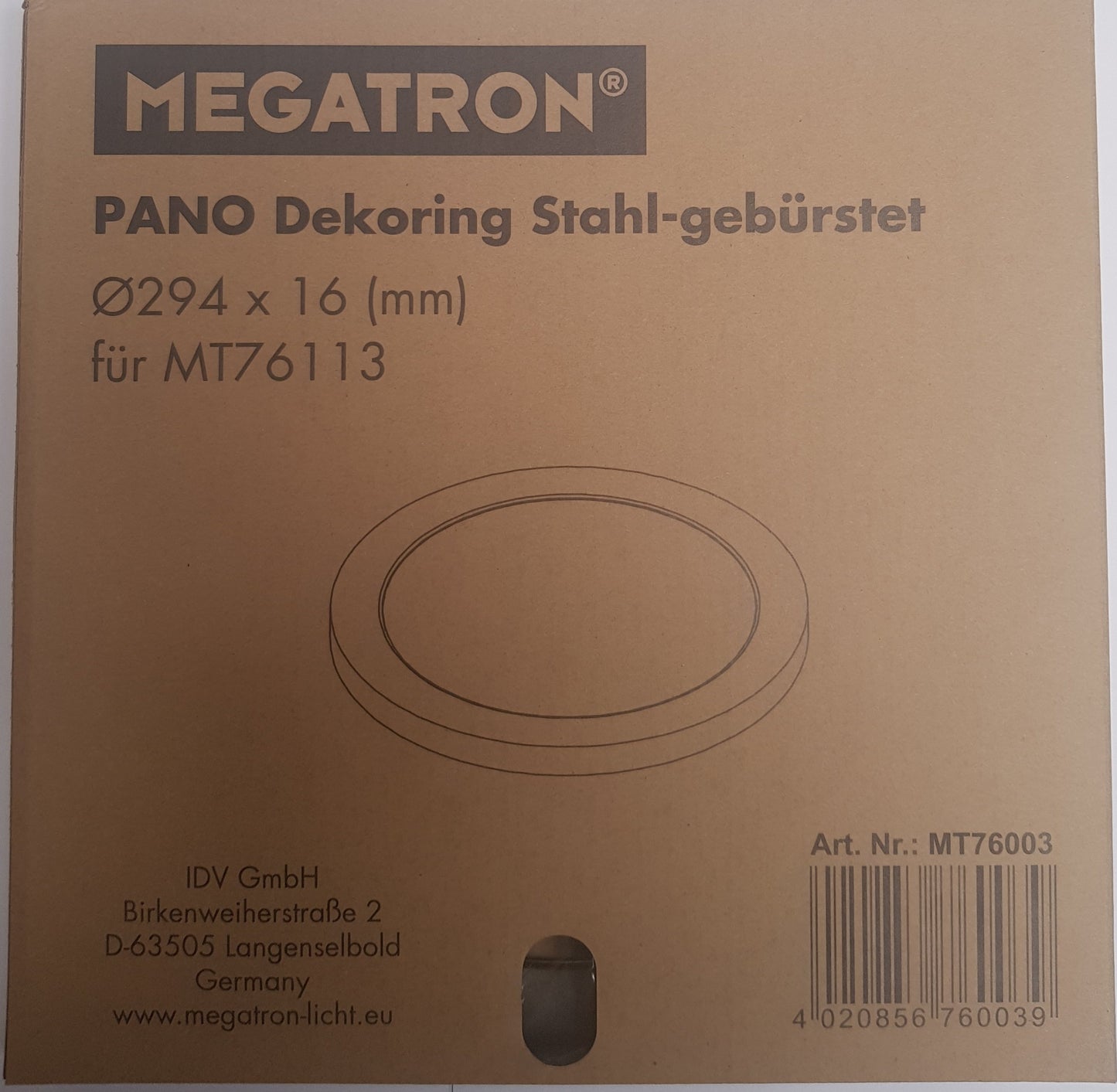 PANO Dekoring Stahl - gebürstet