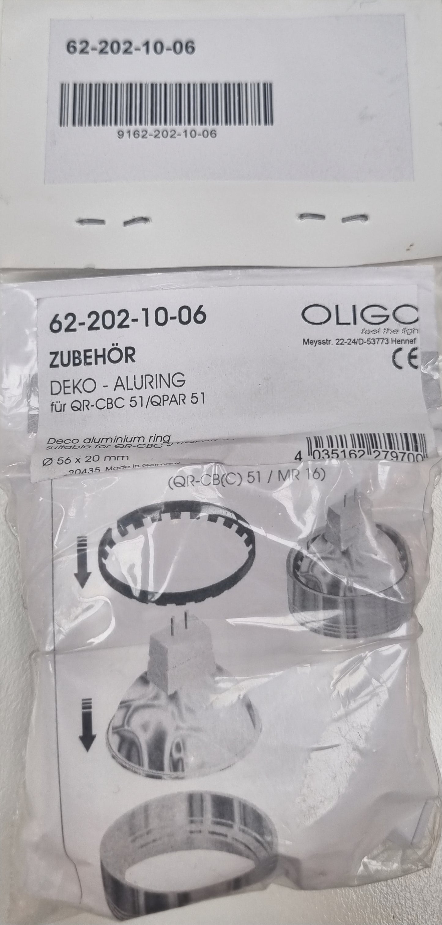 Oligo Aluminiumzierring d=50mm