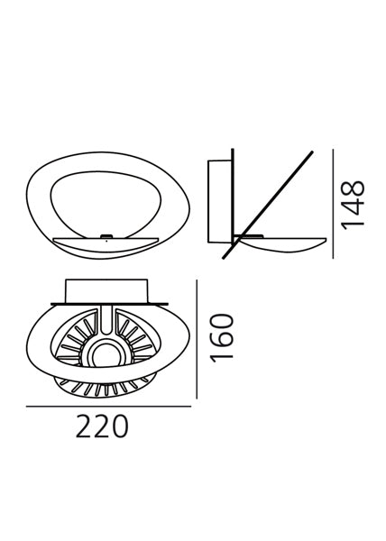Artemide Wandleuchte Pirce micro gold --Ausstellungsstück--