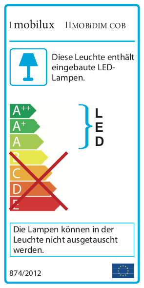 Mobilux LED Einbaustrahler MOBiDIM COB 9W R IP44