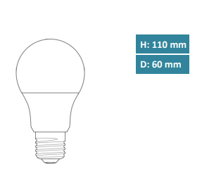 Megaman LED Classic A60 9W, Ersatz ca. 60W, 810 Lumen, 2800 Kelvin, E27