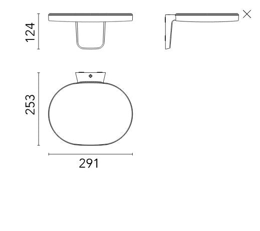 Flos Wandleuchte Oplight W2 F4682030 --Ausstellungsstück--