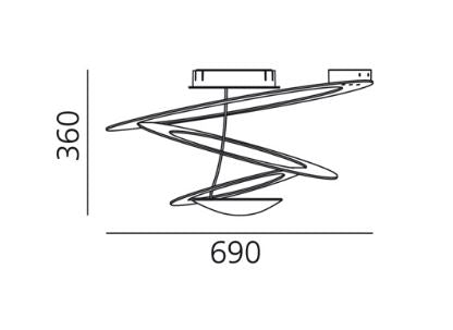 Artemide Deckenleuchte Pirce Mini LED Phasenabschnitt dimmbar