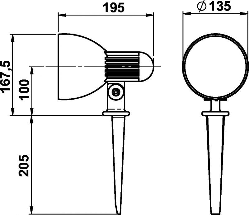 Albert Außen - Spießstrahler 682123 weiß --Restposten--