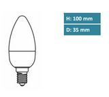 Megaman LED Kerze 5,5W, Ersatz ca. 40W, 470 Lumen, 2800 Kelvin, E14, Opal