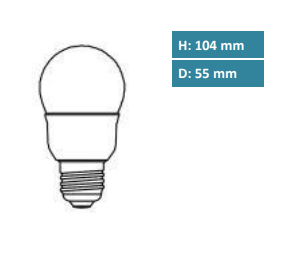 Megaman LED Classic 5,5W, Ersatz ca. 40W, 470 Lumen, 2800 Kelvin, E27, Opal