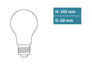 Megaman LED Filament Classic 8,4W, Ersatz ca. 60W, 810 Lumen, 2700 Kelvin, E27, Klar