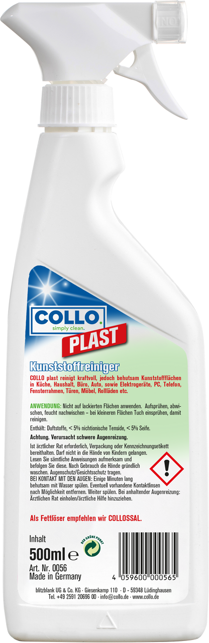 Collo Kunststoff-Reiniger 500ml Plast, 0056