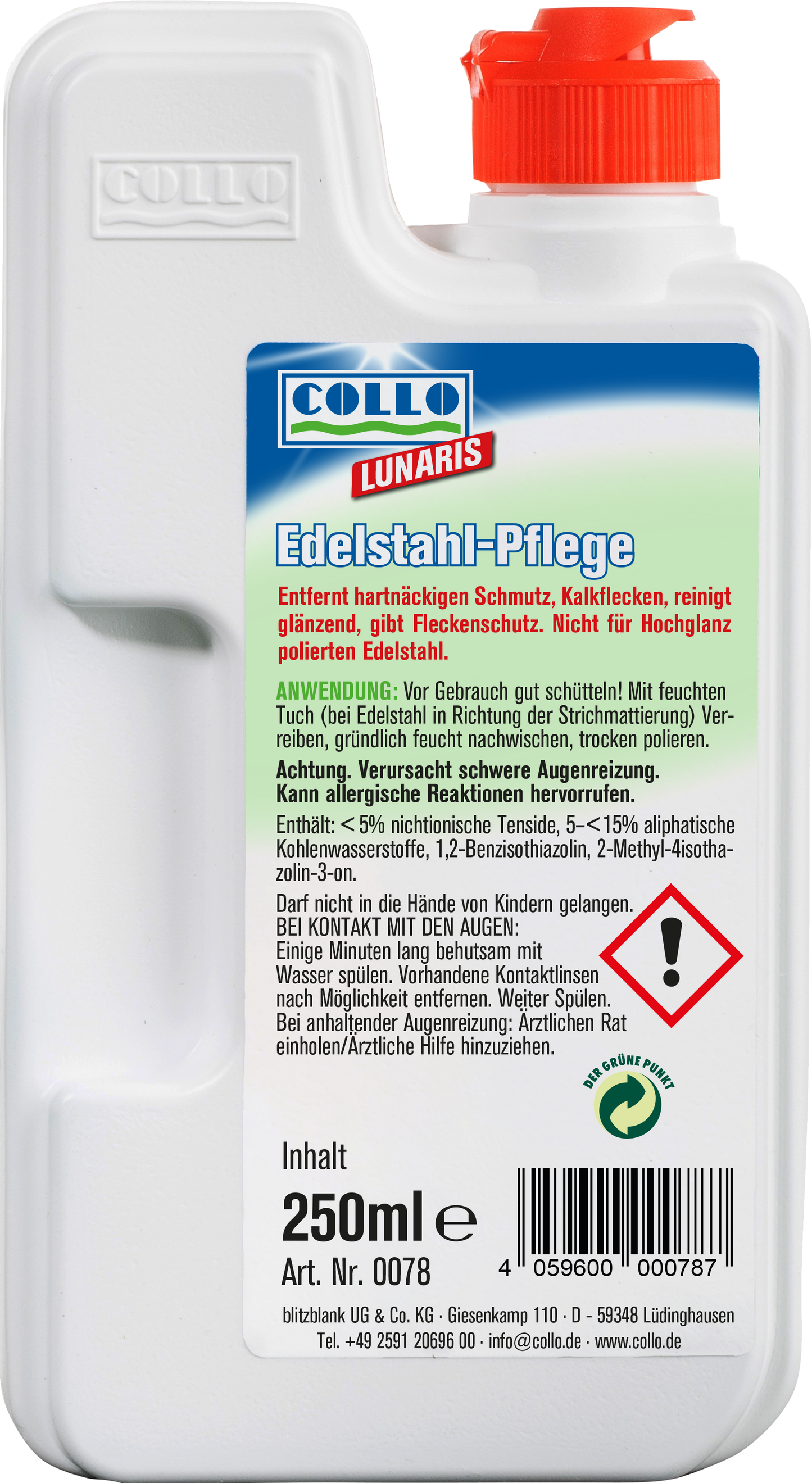 COLLO Lunaris Edelstahlreiniger 0078