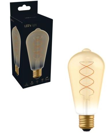 Shada LED Filament Klassisch ST64 4W E27 250lm 1800K Gold 330°, 0620194