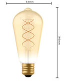 Shada LED Filament Klassisch ST64 4W E27 250lm 1800K Gold 330°, 0620194