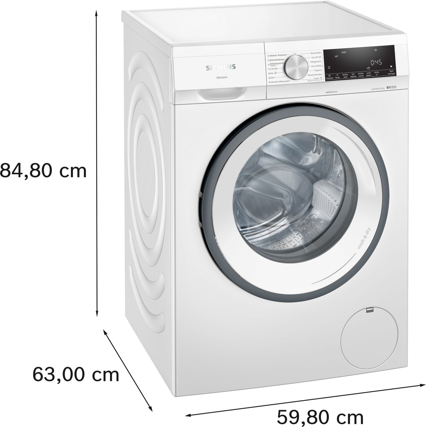 Siemens Waschtrockner Frontlader iQ300, WN34A191