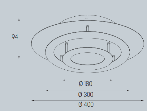 Lupia Licht LED-Deckenleuchte CIRCLE Blattgold, 2825-1-38