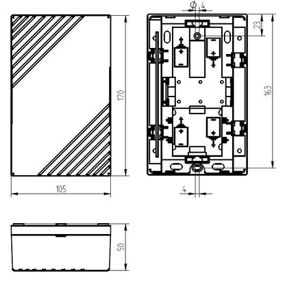 Grothe GONG 169 Bw weiß, 2-Klang, 44169