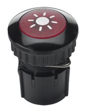 Grothe PROTACT 100 LED Klingeltaster alu Schwarz/Kunststoff Rot, max.24V~/=, 63032