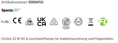 Sylvania T9 FC22W/368 Schwarzlicht Ringröhre G10q, 000456 für Insektenbekämpfung
