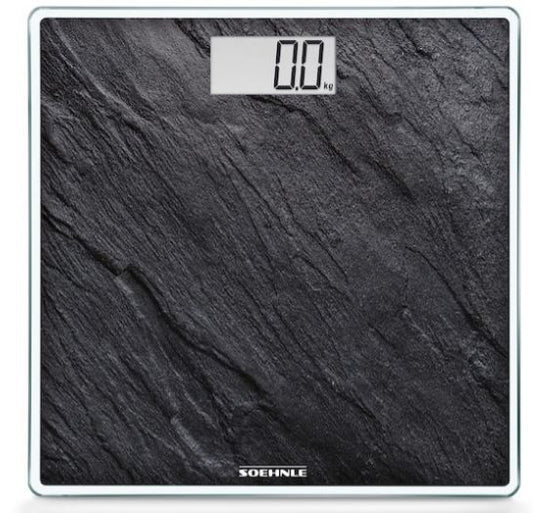 Soehnle Personenwaage Style Sense Compact 300 Slate aus Glas, 63881