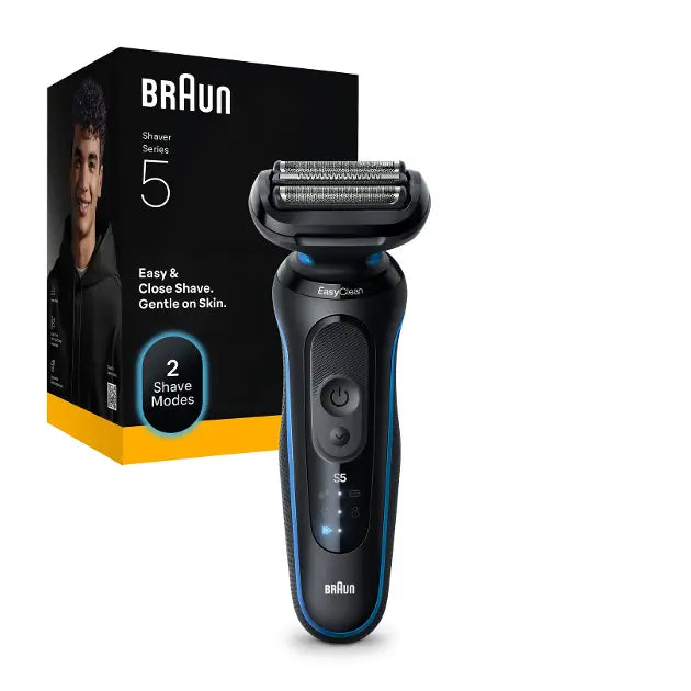 Braun Rasierer Series 5 wet+dry schwarz/blau, 52-B1000S