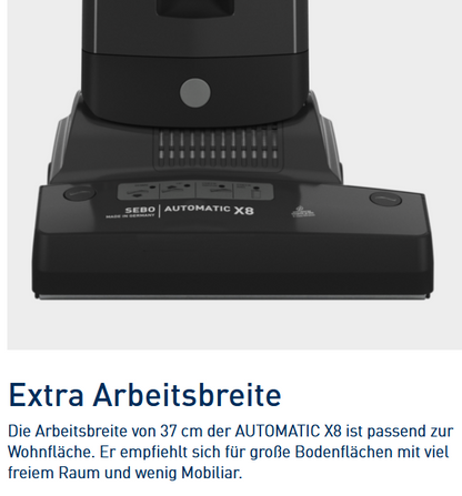 Sebo automatic X8 Staubsauger graphit, 91554SE