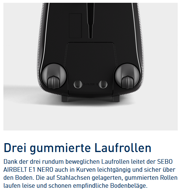 SEBO AIRBELT E1 NERO Bodenstaubsauger 92600SE