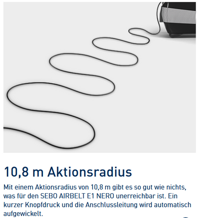 SEBO AIRBELT E1 NERO Bodenstaubsauger 92600SE
