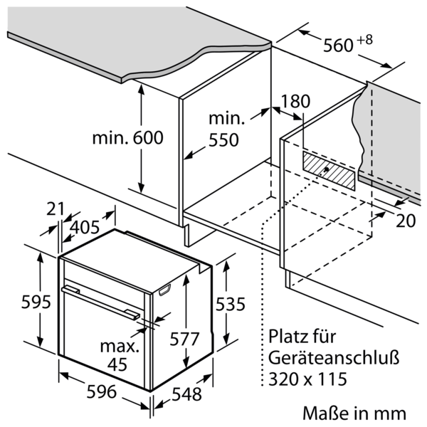 Neff Einbau-Backofen mit Pyrolyse BLE6470CS (B64CS71G0+Z1608CX0)