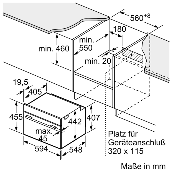 Siemens Einbau-Backofen mit Mikrowelle  45cm hoch iQ700, CM776GMB1F