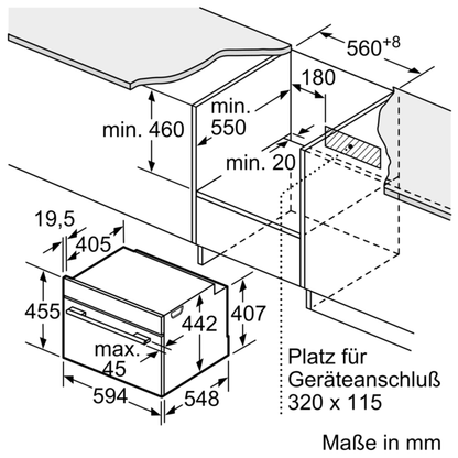 Siemens Einbau-Backofen mit Mikrowelle  45cm hoch iQ700, CM776GMB1F