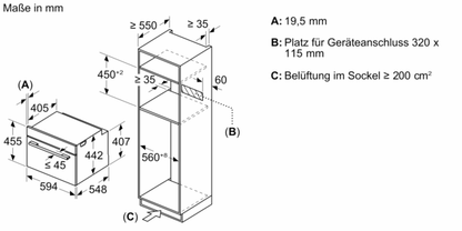 Siemens Einbau-Backofen mit Mikrowelle  45cm hoch iQ700, CM776GMB1F