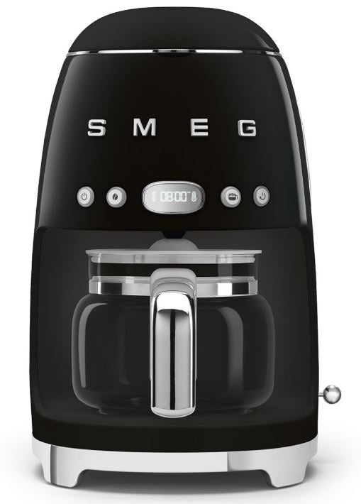 SMEG DCF02BLEU Kaffeeautomat, schwarz 50's Style