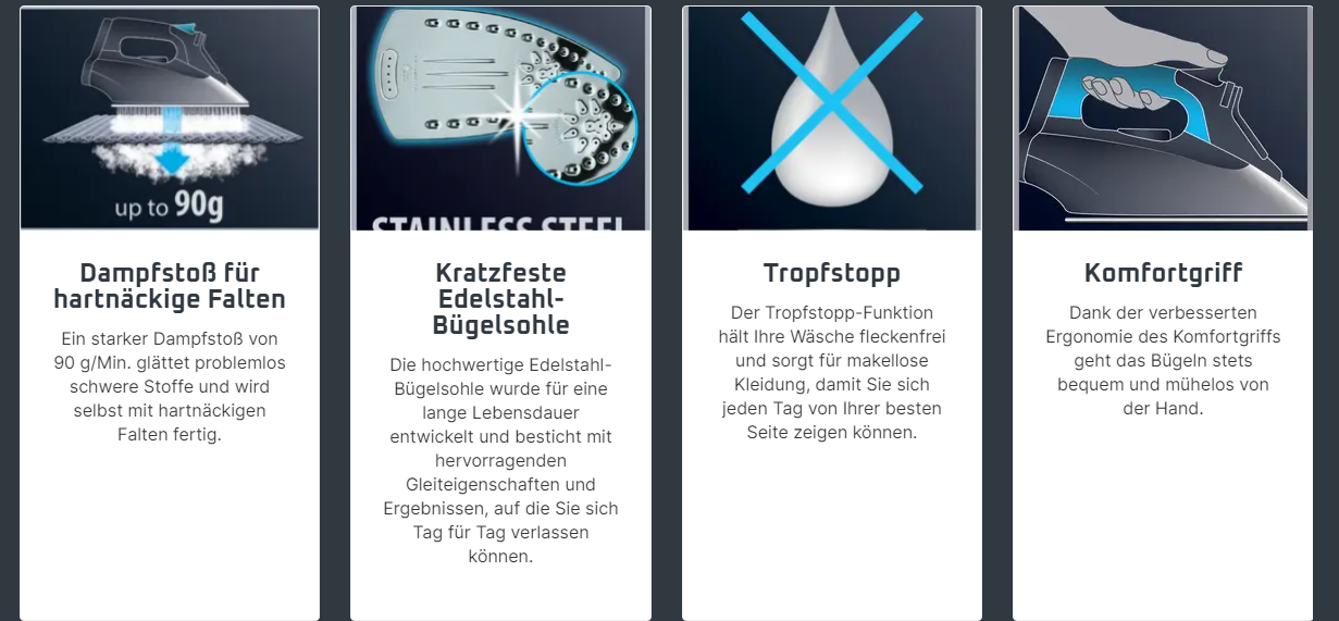 Rowenta Dampfbügeleisen Effective DX1510