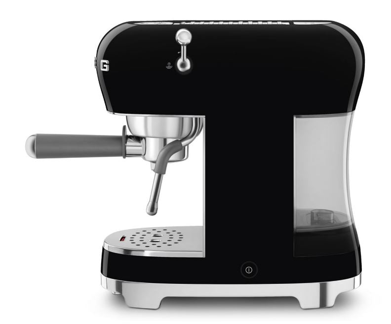 SMEG Espresso-Kaffeemaschine Schwarz 50's Style, ECF01BLEU