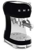 SMEG Espresso-Kaffeemaschine Schwarz 50's Style, ECF01BLEU