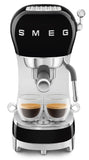 SMEG Espresso-Kaffeemaschine Schwarz 50's Style, ECF01BLEU