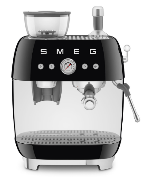 SMEG Siebträger-Espressomaschine Retro EGF03BLEU schwarz