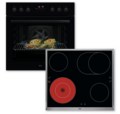 AEG Einbau-Herd-Set Pyrolyse FHHS24B02 (OU5PE40SK + HE604062XB)