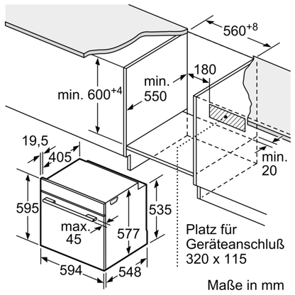 Bosch Einbau-Backofen Serie 8, HBG7241B2