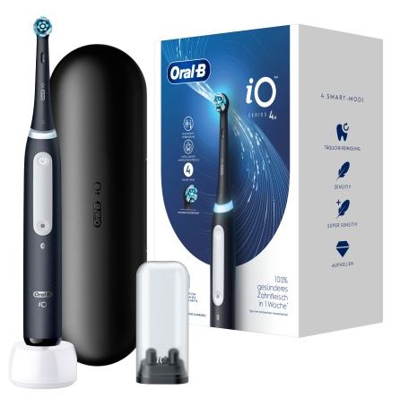 Oral-B Elektrische Zahnbürste - iO Series 4 + Reiseetui - Matt Black